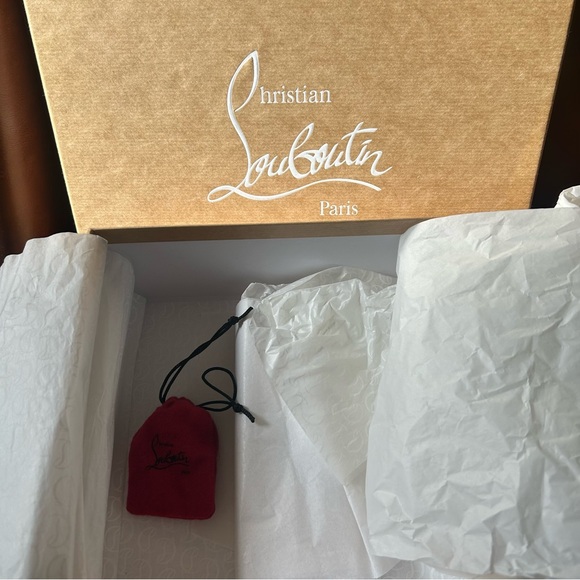 Empty Christian Louboutin Tan Shoes Box with Replacement Caps - Picture 6 of 8